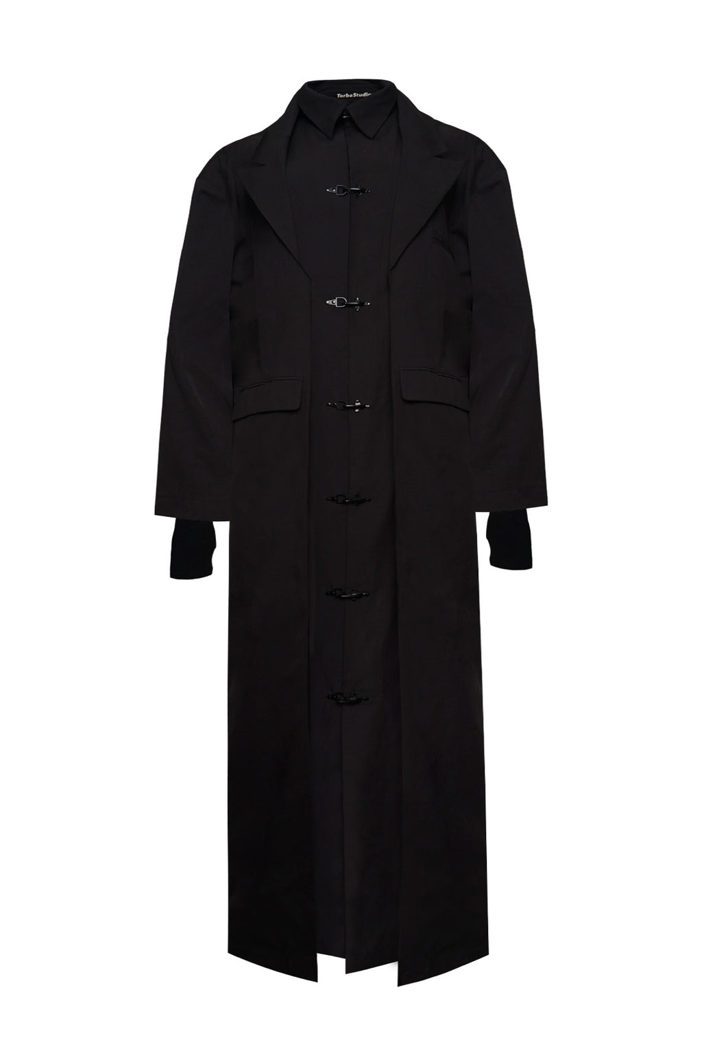 大特価！DOUBLE FACE TWILL STAND COLLAR COAT ZIGGY CHEN Oversized Shawl Collar Coat Navy _ FASCINATE